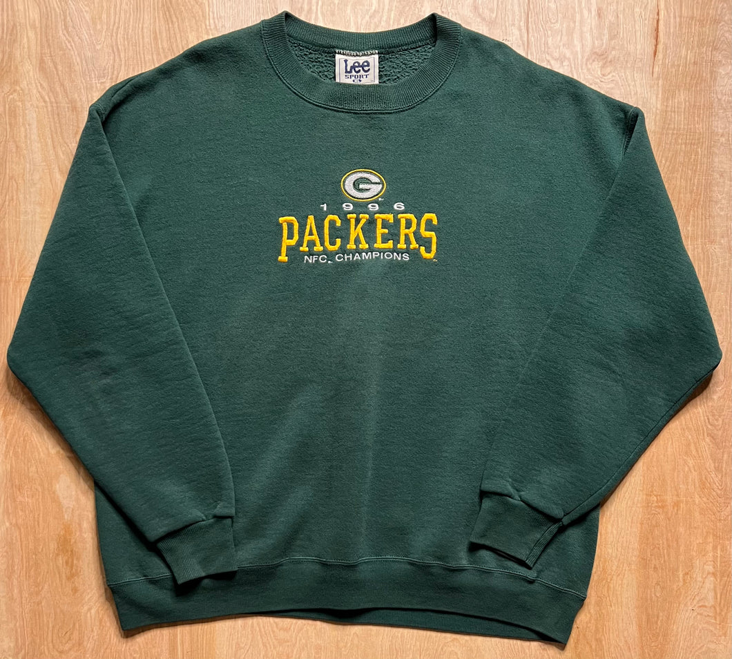 1996 Green Bay Packers NFC Champions Lee Sport Crewneck