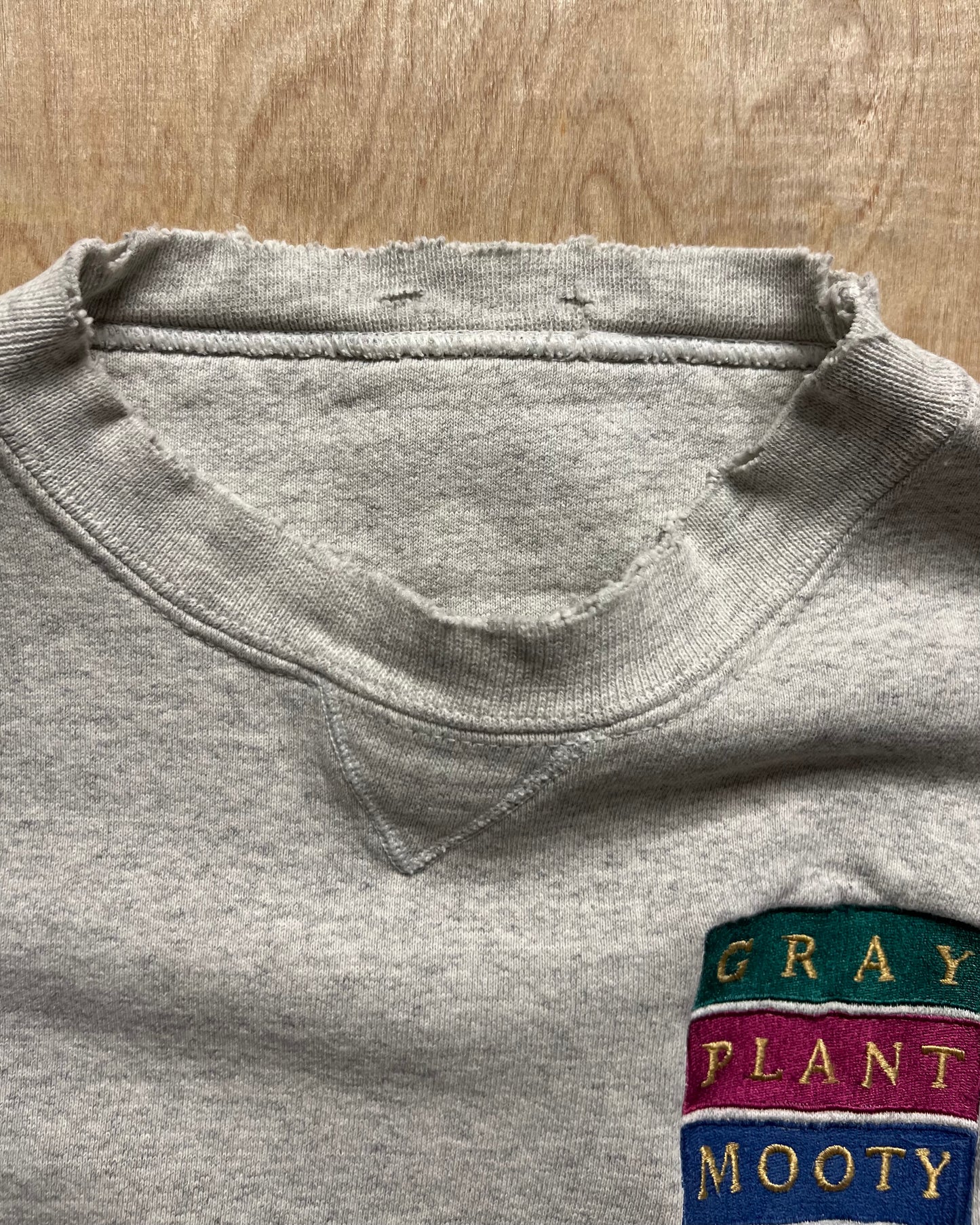 Vintage "Gray, Plant, Mooty" Crewneck