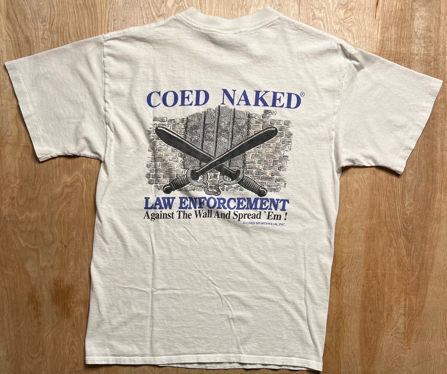 1990's COED Naked Law Enforcement Single Stitch T-Shirt