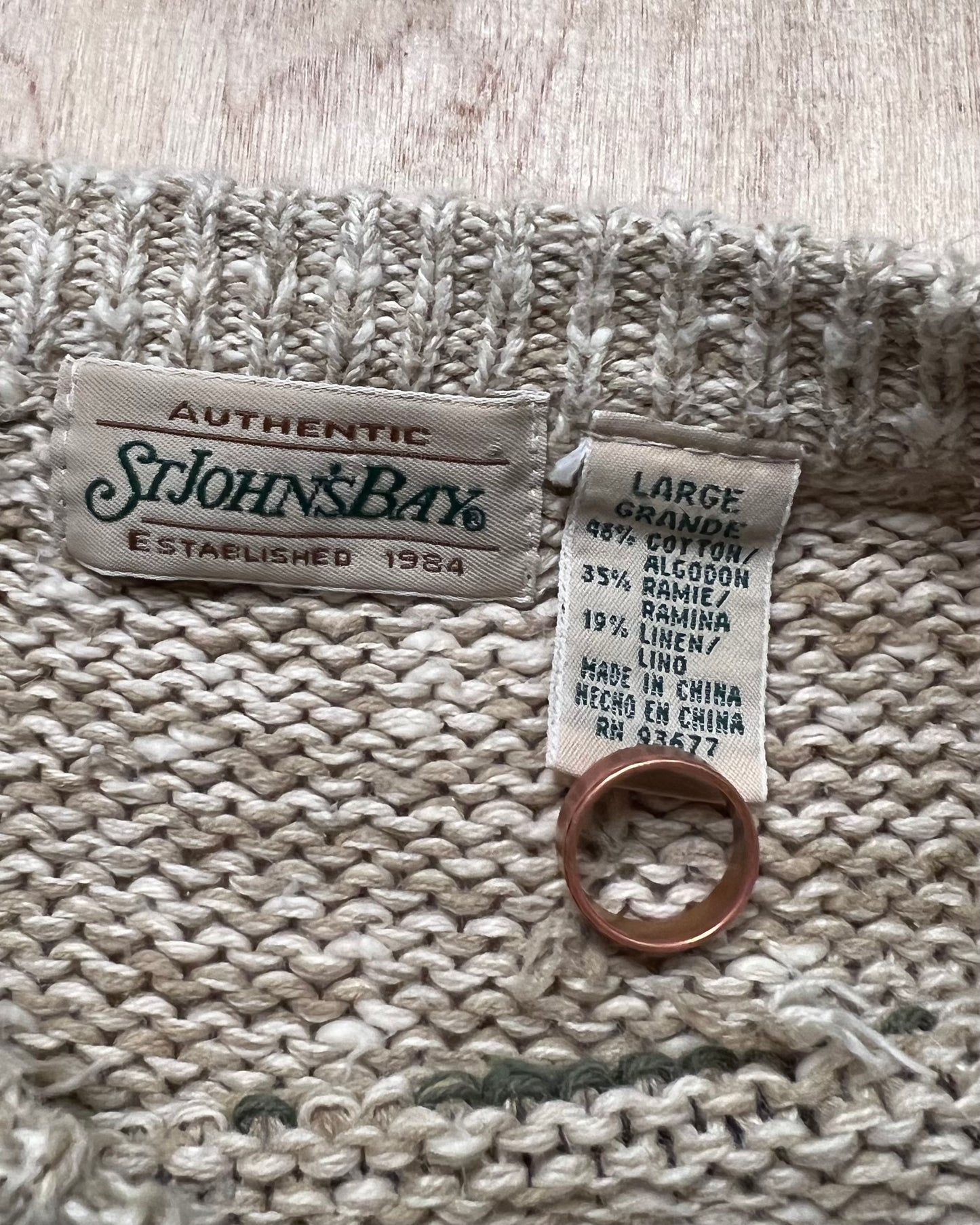 1990's St Johns Bay Heavy Sweater