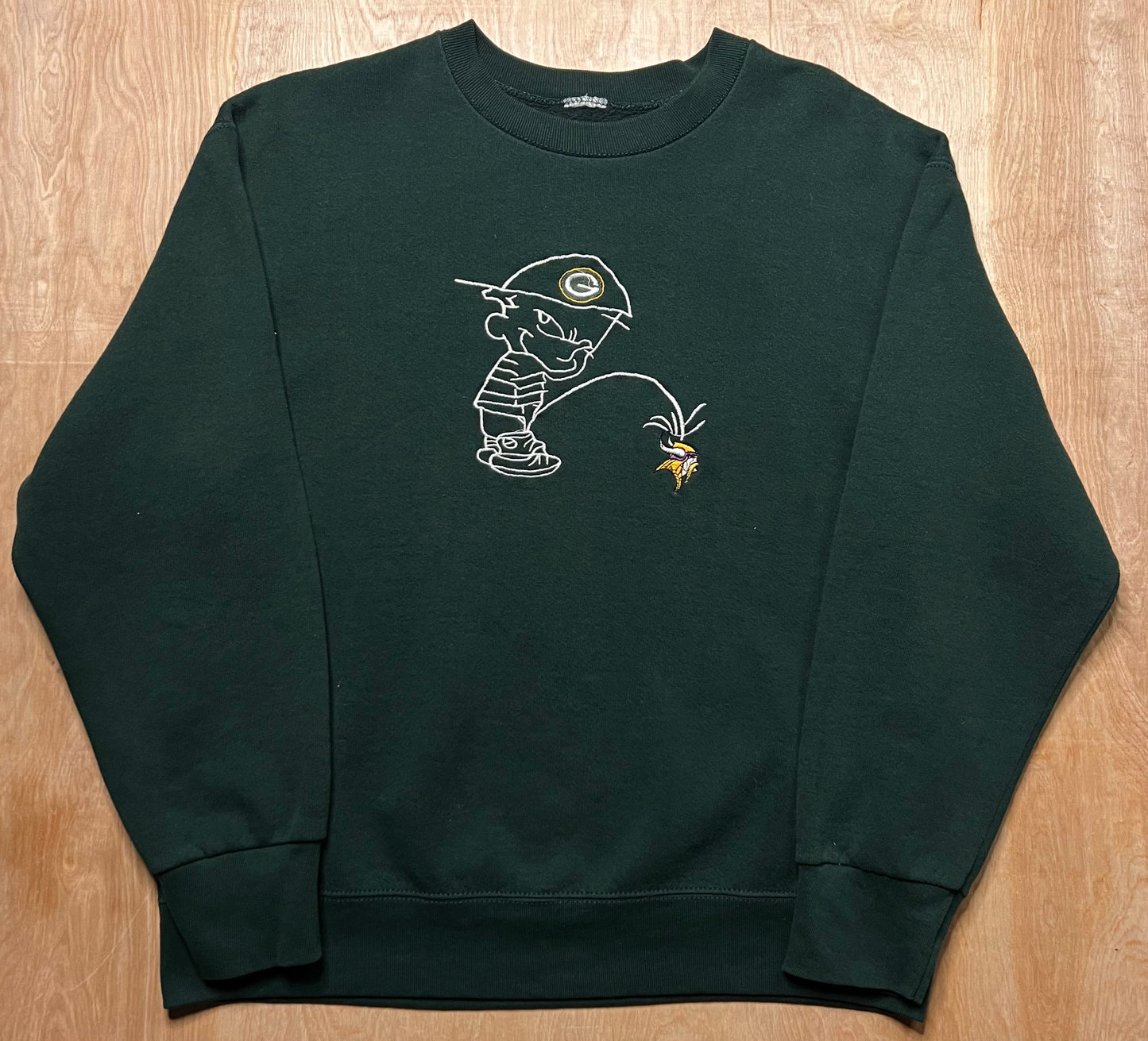 1990's Green Bay Packers vs Minnesota Vikings Comedy Crewneck