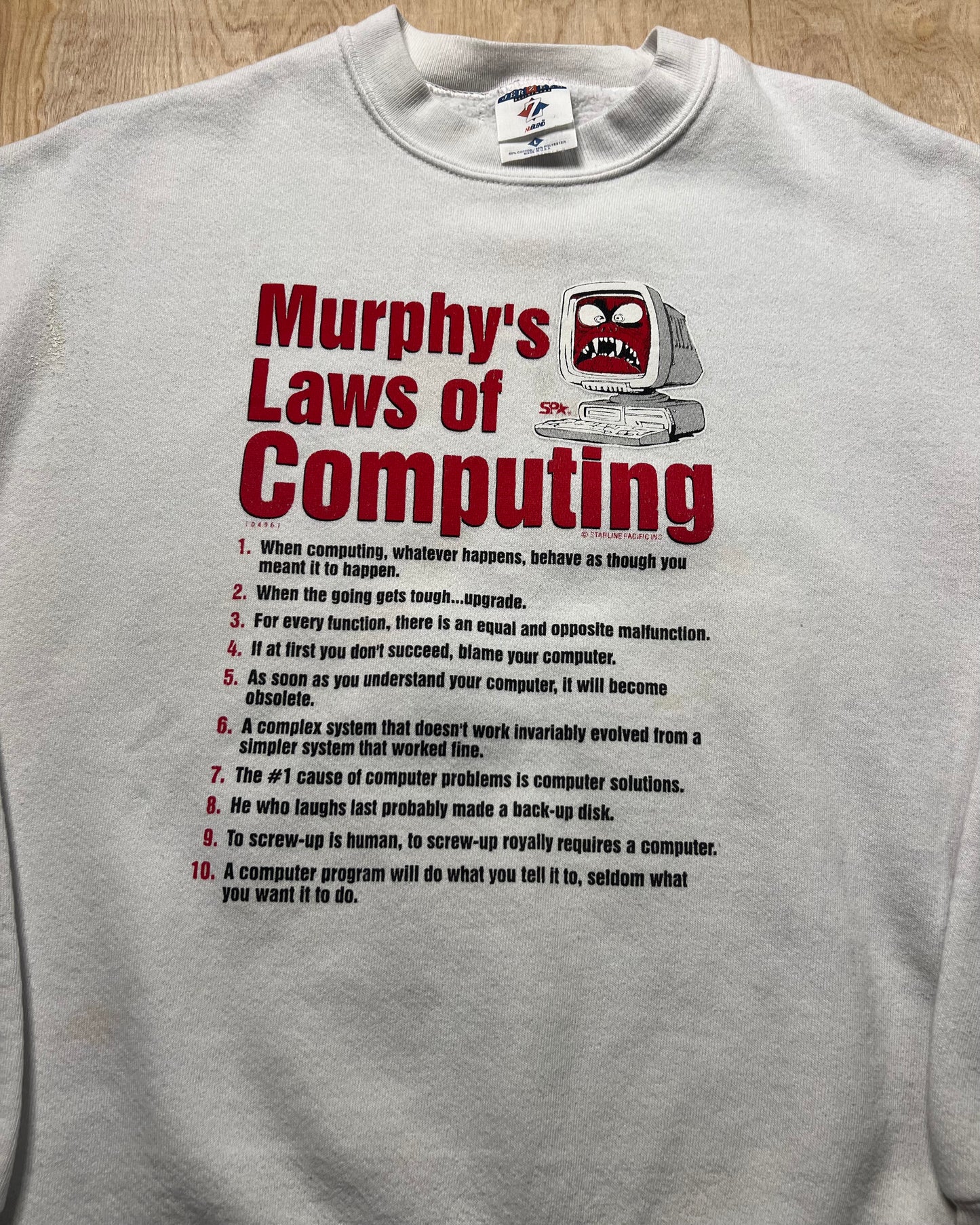 1990's Murphys Laws of Computing Crewneck