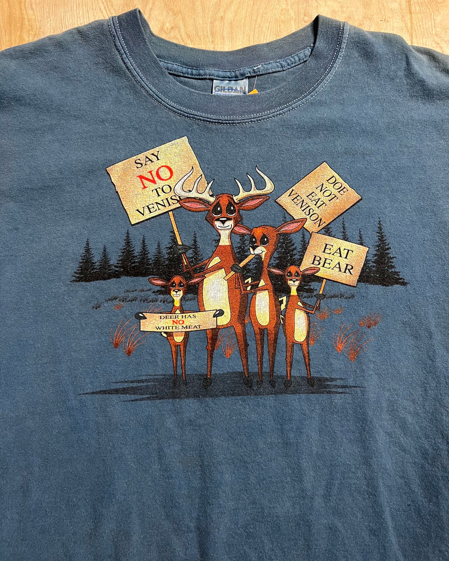 Vintage "Say No to Venison!" Deer T-Shirt