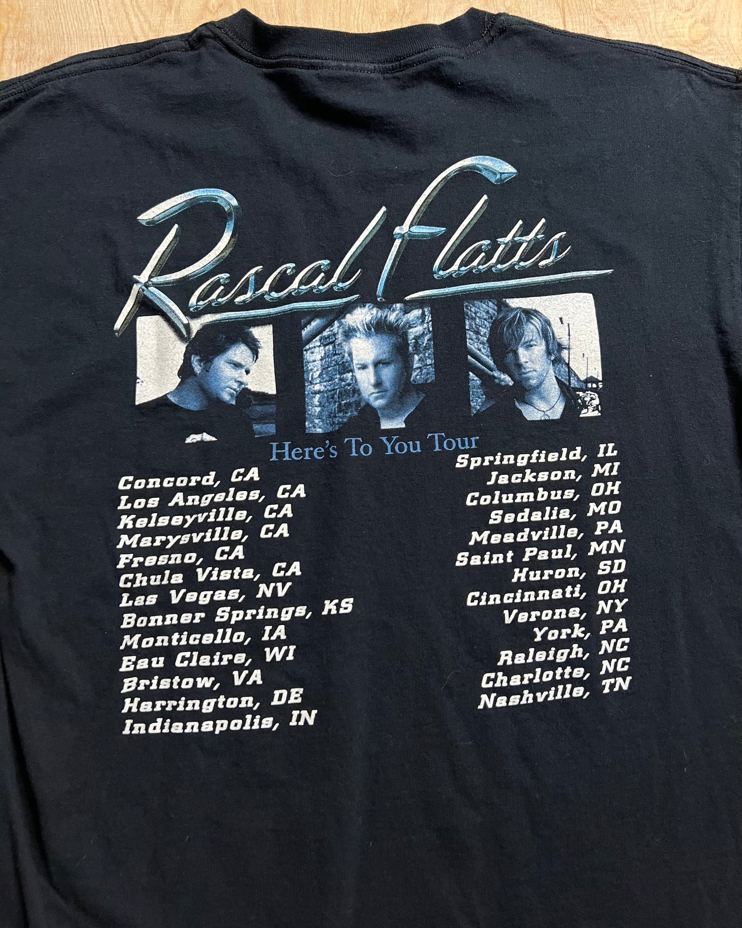 Early 2000's Rascal Flatts "Here's To You" Tour T-Shirt