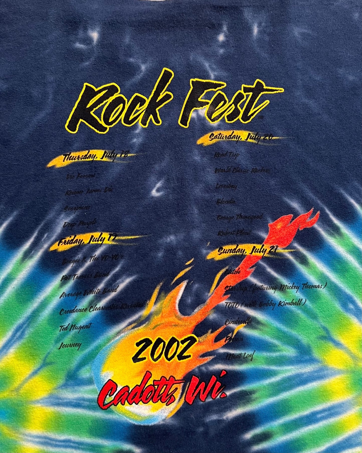 2002 Rock Fest Tie Dye T-Shirt