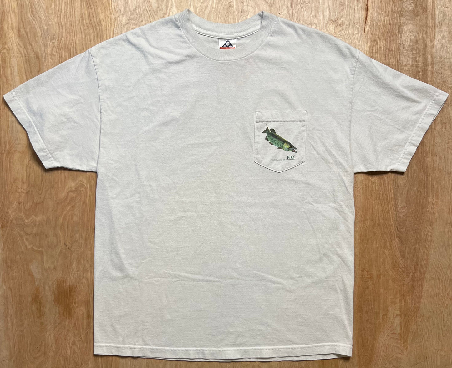 Vintage "A Muskie Lunging" Pocket T-Shirt