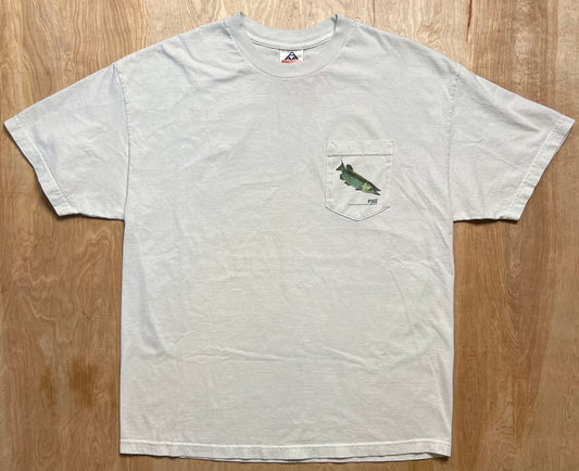 Vintage "A Muskie Lunging" Pocket T-Shirt