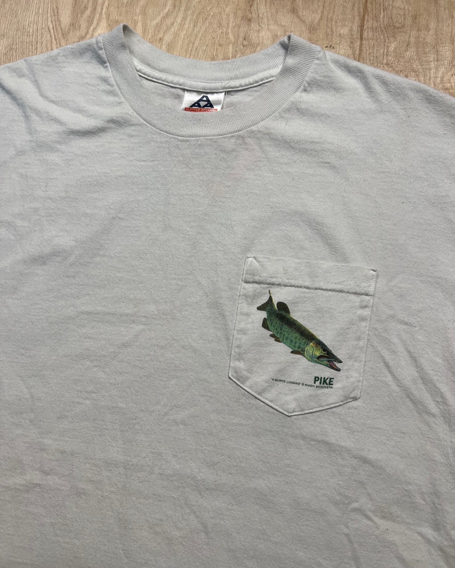 Vintage "A Muskie Lunging" Pocket T-Shirt