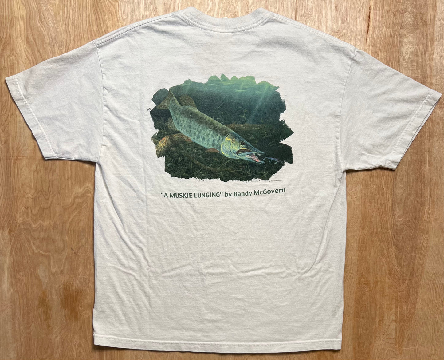 Vintage "A Muskie Lunging" Pocket T-Shirt