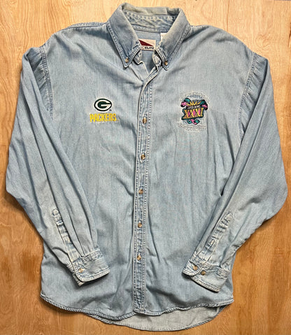 1997 Green Bay Packers Super Bowl Champions Button Up