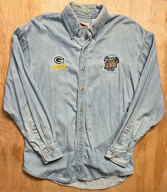 1997 Green Bay Packers Super Bowl Champions Button Up