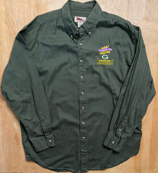 1997 Green Bay Packers Super Bowl Champions Button Up