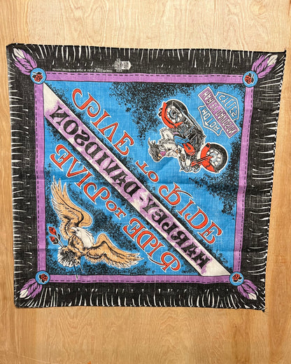 1990's Harley Davidson "Live to Ride, Ride to Live" Bandana