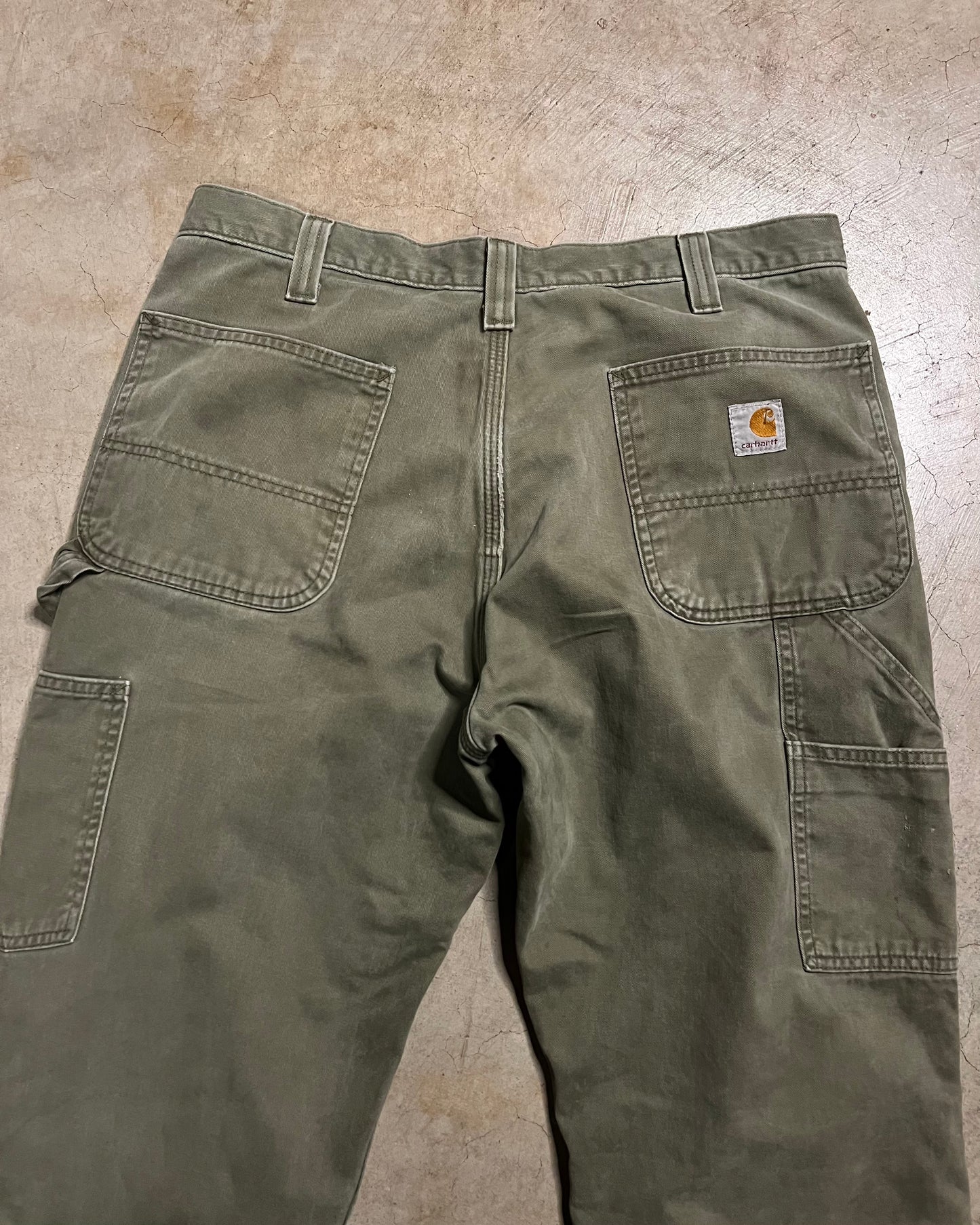 Vintage Distressed Carhartt Forrest Green Insulated Pants