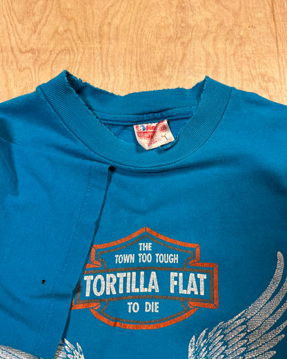 1980's Distressed Tortilla Flat "The Town Too Tough To Die" Single Stitch T-Shirt