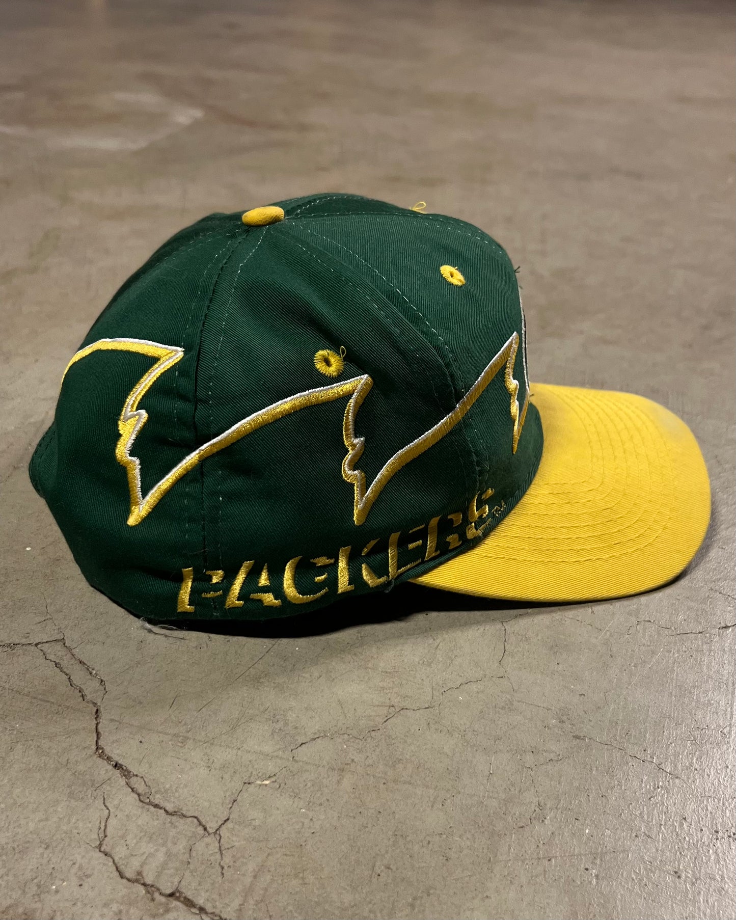 1990's Green Bay Packers Sharktooth Logo 7 Hat