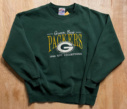 1996 Green Bay Packers NFC Champions Distressed Crewneck