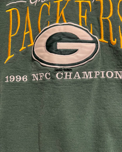 1996 Green Bay Packers NFC Champions Distressed Crewneck