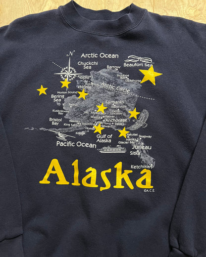 1990's Alaska Map Crewneck