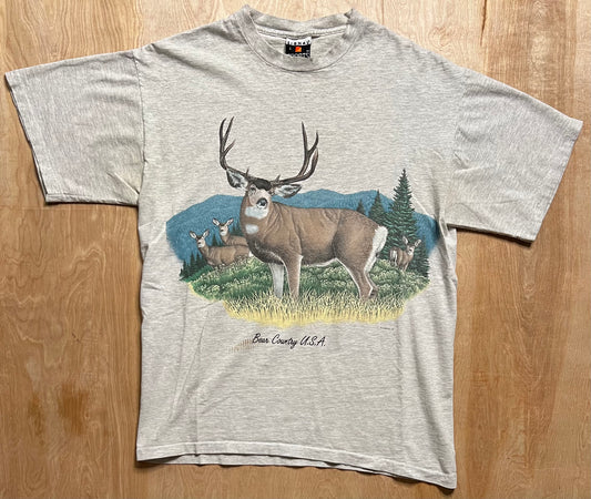 1991 Mule Deer Bear Country, USA Single Stitch T-Shirt