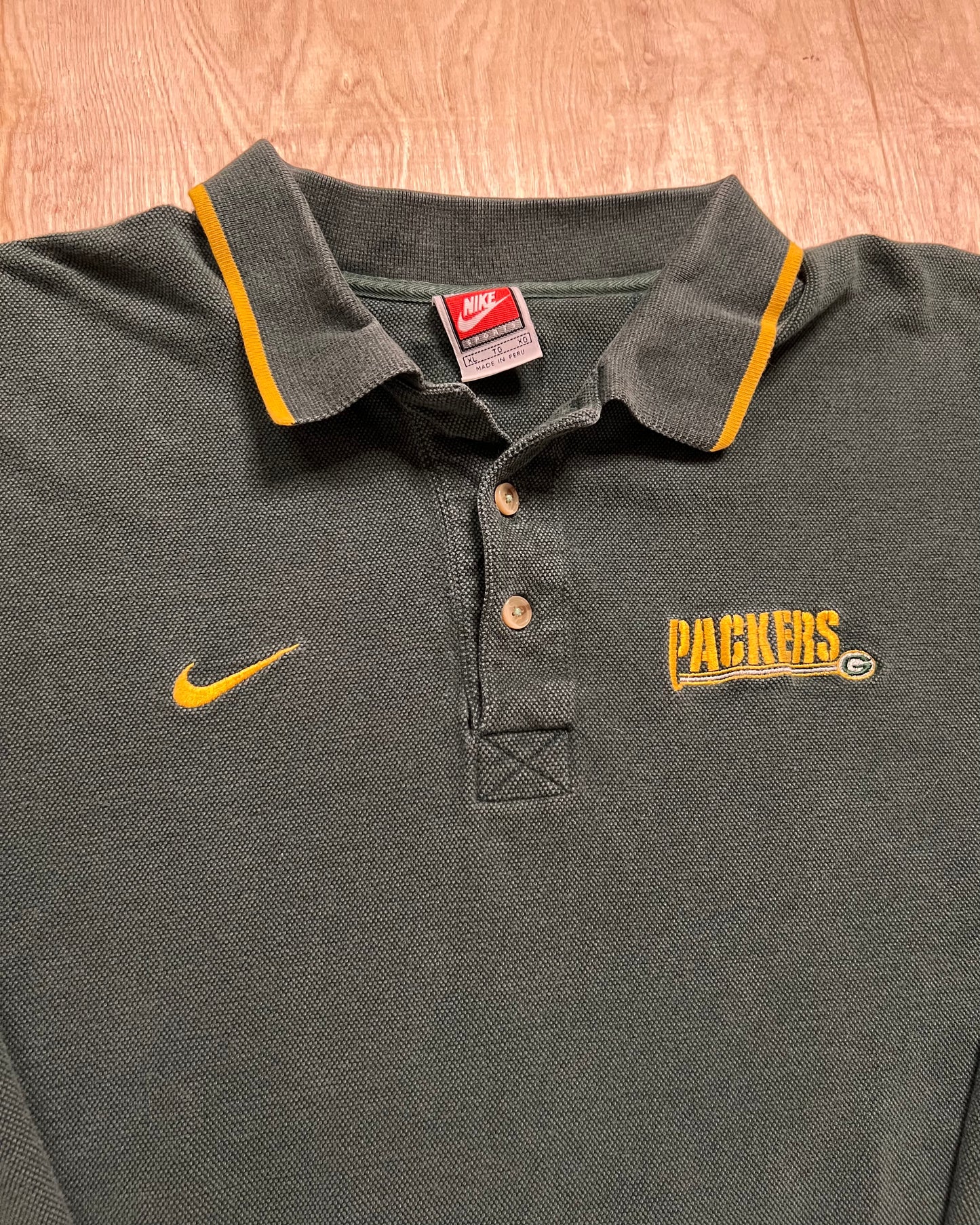 1990's Green Bay Packers Nike Long Sleeve Polo