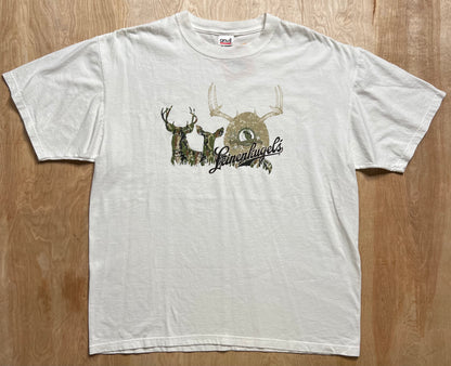 2000's Leinenkugels Camo Whitetail Deer T-Shirt