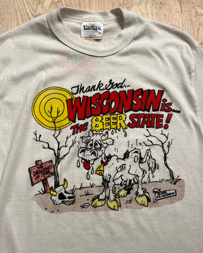 1988 "Thank God…Wisconsin is the Beer State" Drought of 1988 Single Stitch T-Shirt