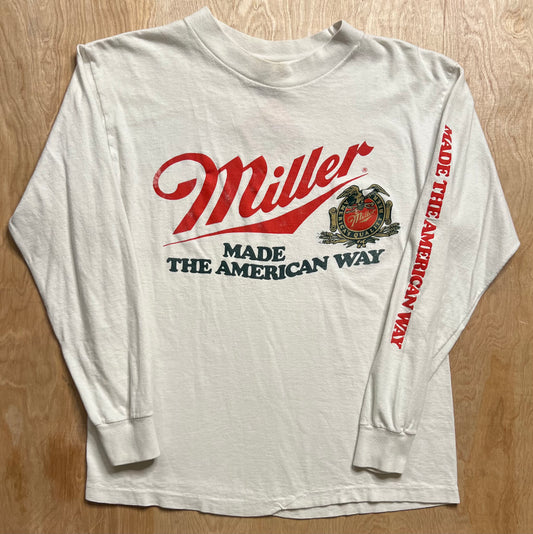 1980's Miller "Made the American Way" Long Sleeve Shirt