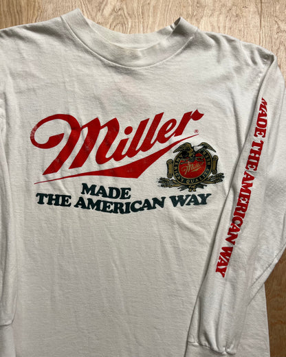 1980's Miller "Made the American Way" Long Sleeve Shirt