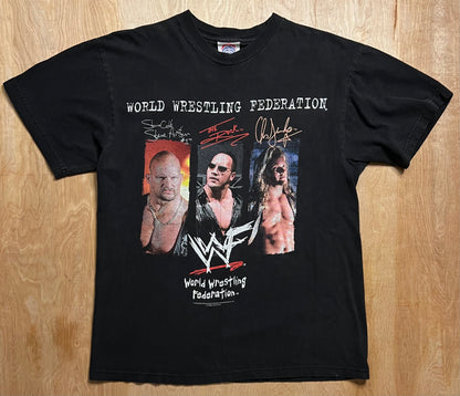 2000 World Wrestling Federation Stone Cold X The Rock X Y2J T-Shirt