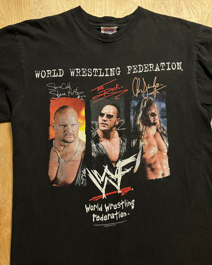 2000 World Wrestling Federation Stone Cold X The Rock X Y2J T-Shirt