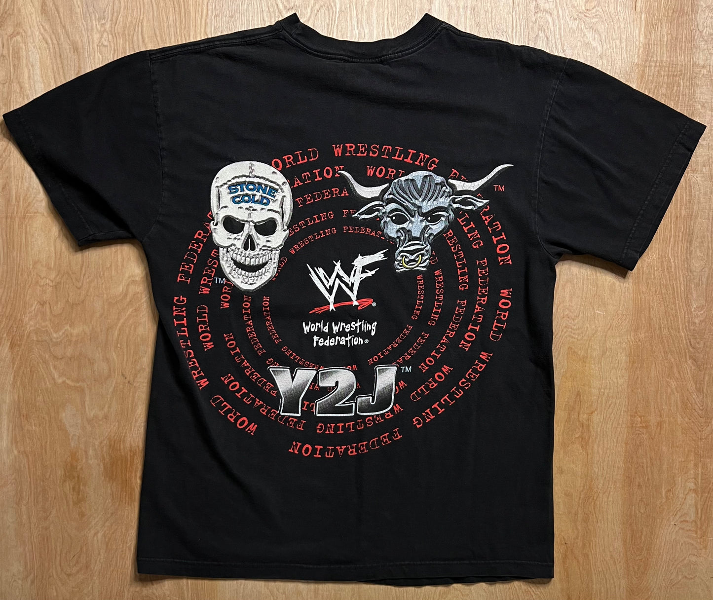 2000 World Wrestling Federation Stone Cold X The Rock X Y2J T-Shirt