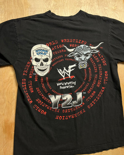 2000 World Wrestling Federation Stone Cold X The Rock X Y2J T-Shirt