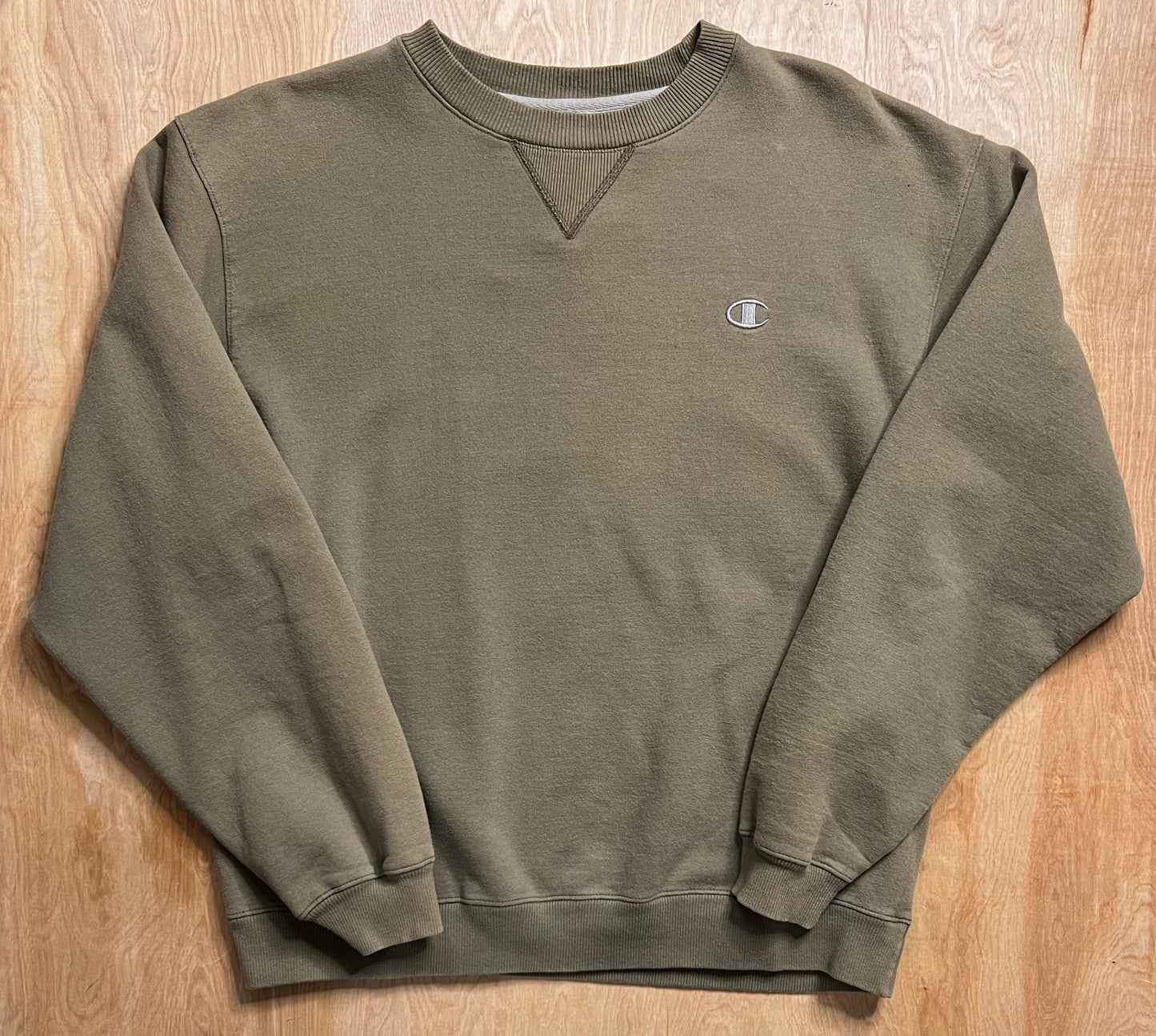 2000's Faded Green Champion Crewneck