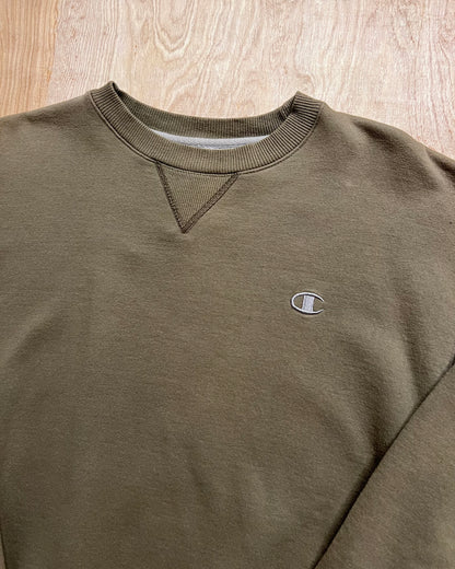 2000's Faded Green Champion Crewneck