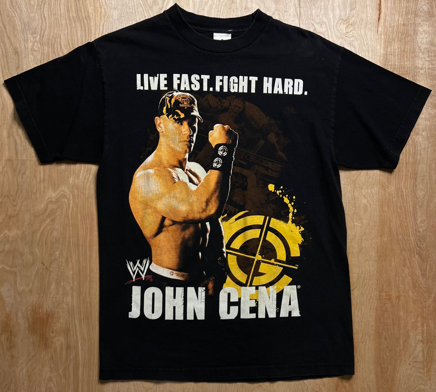 2000's John Cena "Live Fast. Fight Hard." Wresting T-Shirt