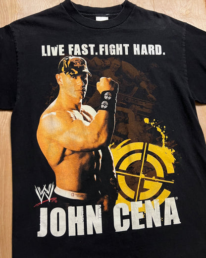 2000's John Cena "Live Fast. Fight Hard." Wresting T-Shirt