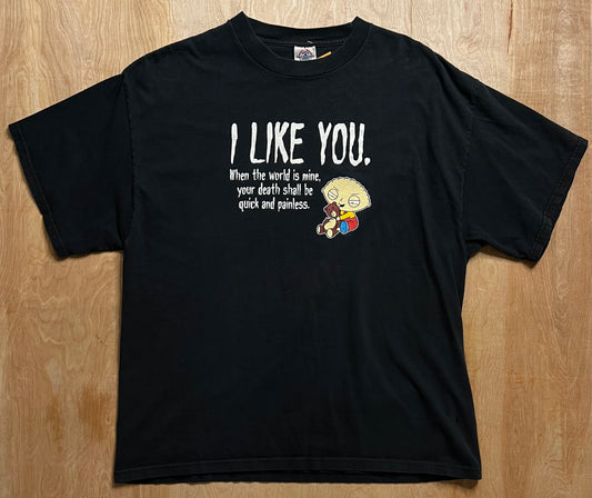 2003 Family Guy Stewie "I Like You" T-Shirt