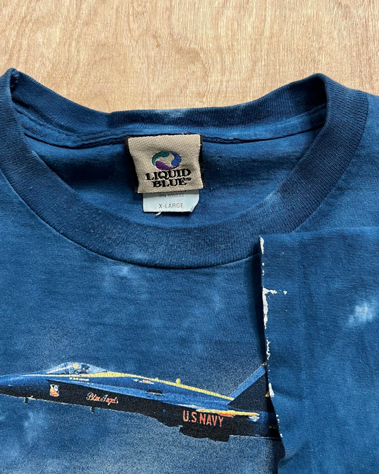 Vintage Blue Angels Liquid Blue Single Stitch T-Shirt