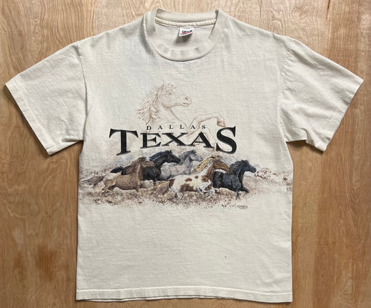 1990's Dallas, Texas Horse Wraparound Single Stitch T-Shirt