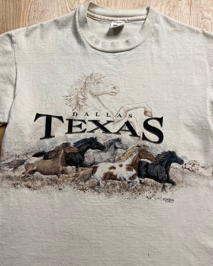 1990's Dallas, Texas Horse Wraparound Single Stitch T-Shirt