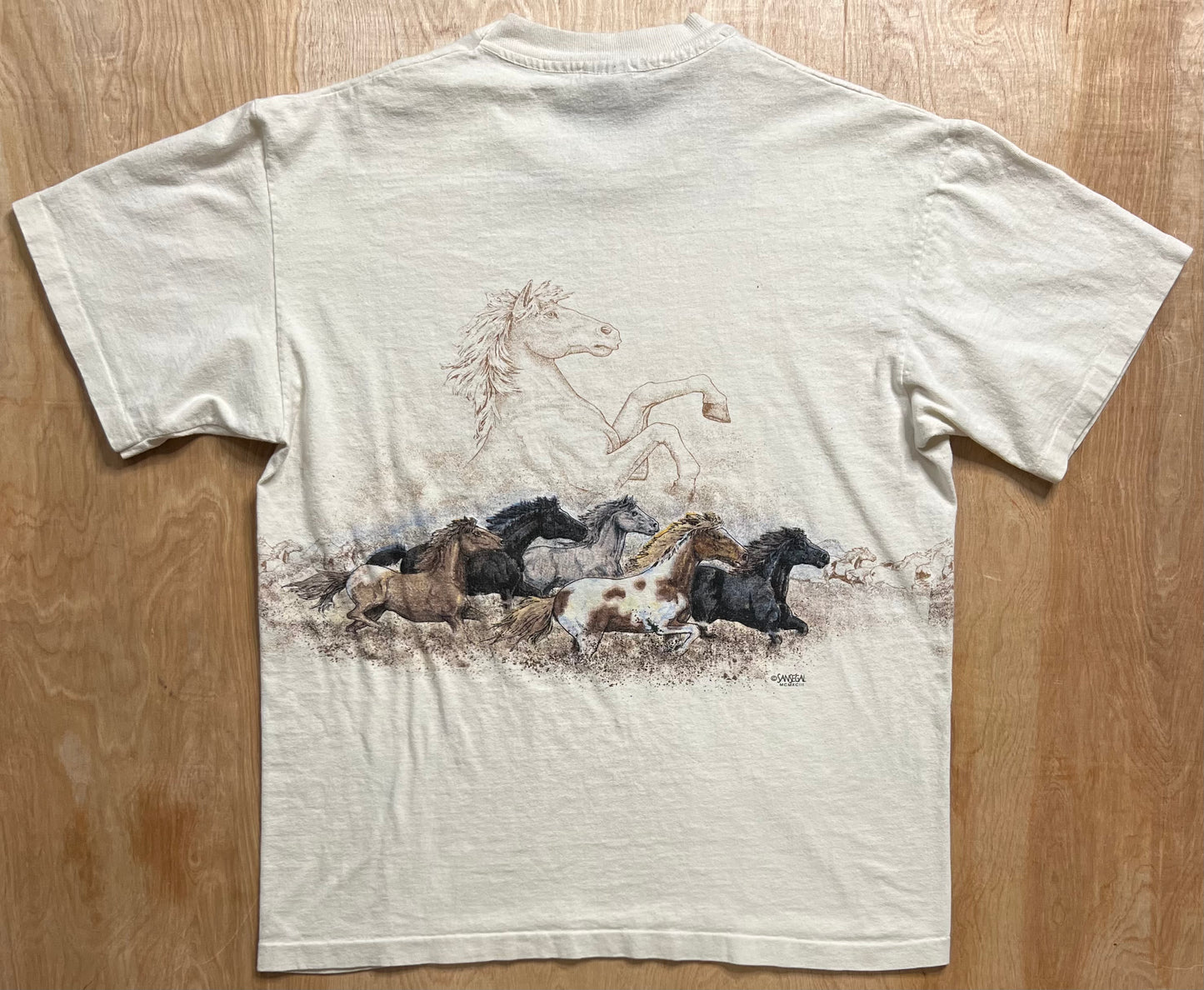 1990's Dallas, Texas Horse Wraparound Single Stitch T-Shirt