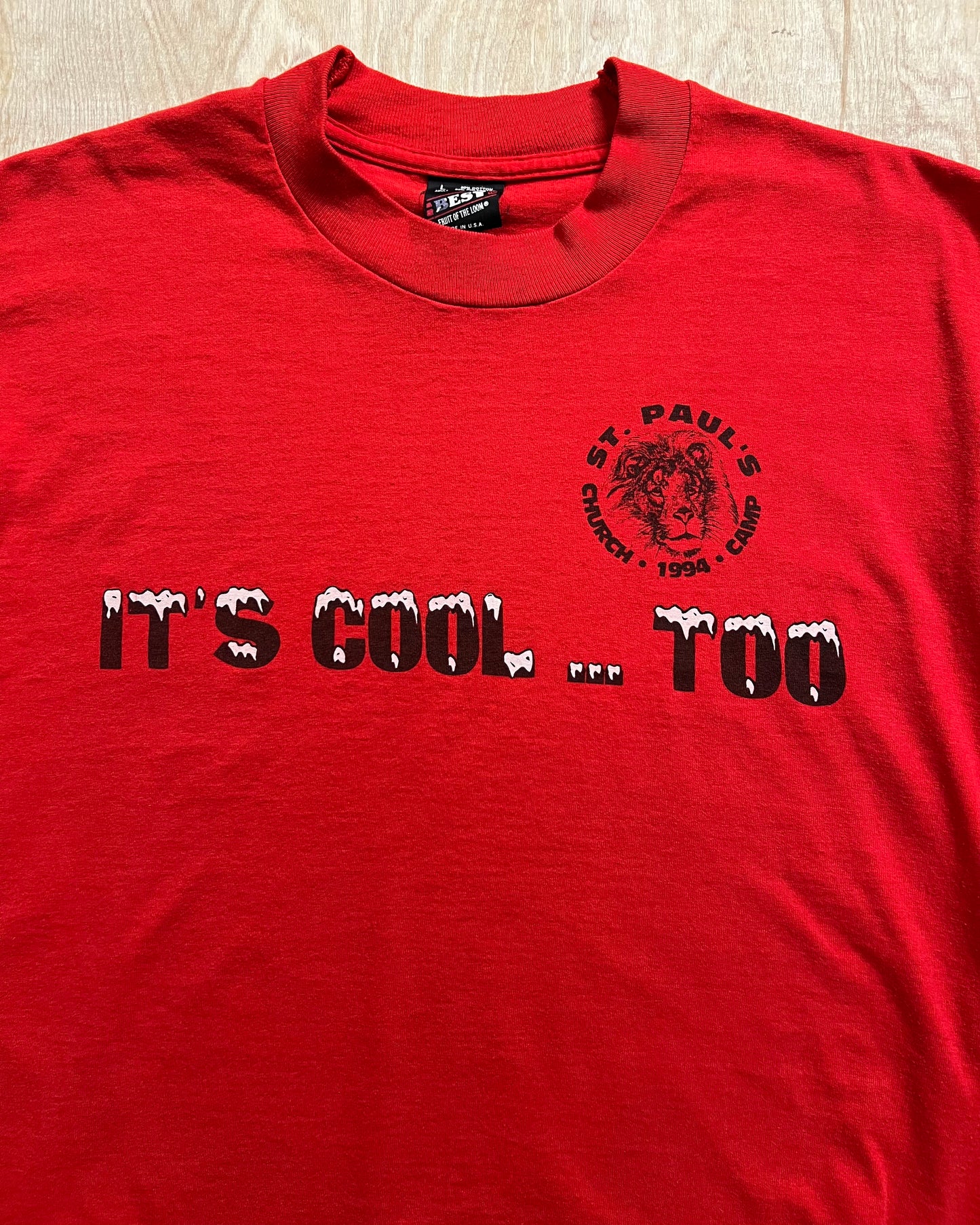 1994 "It's Cool..Too" St Paul Church Camp Single Stitch T-Shirt