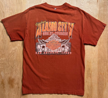 2000's Distressed Harley Davidson Alamo City T-Shirt