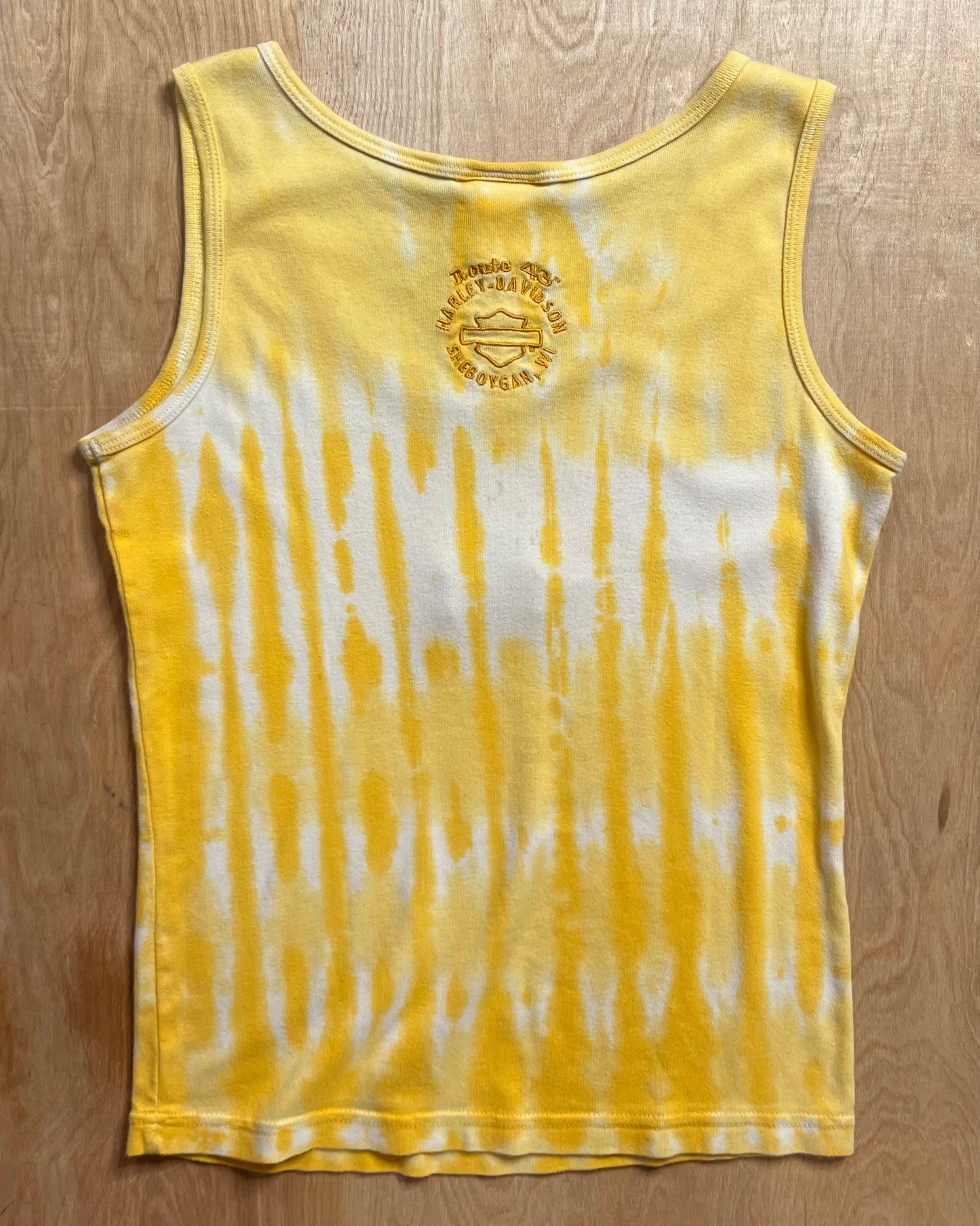 Vintage Harley Davidson Route 43 Tie Dye Tank Top