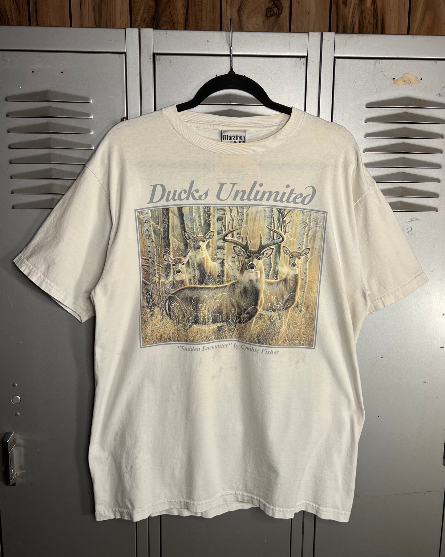 1990s Distressed Ducks Unlimited Whitetail Deer T-Shirt