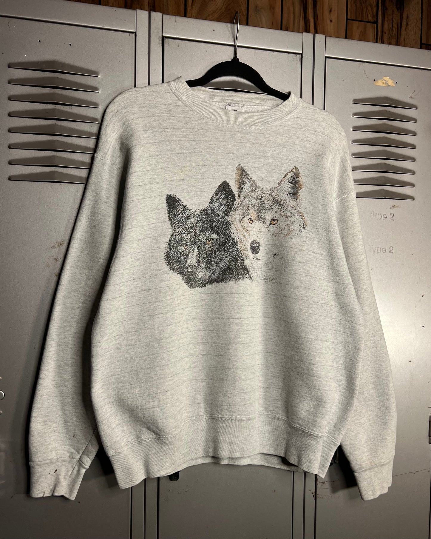 1990s Faded Wolves Crewneck