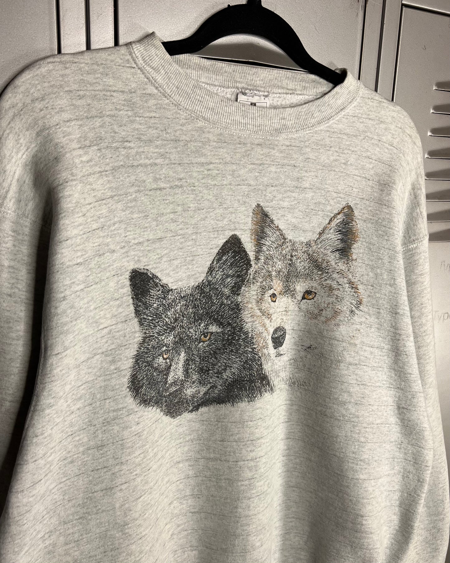 1990s Faded Wolves Crewneck