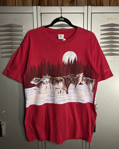 1991 Great Smokey Mountains Wolf Pack Wraparound Single Stitch T-Shirt