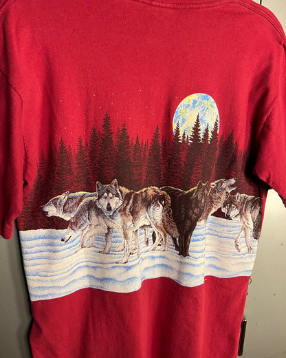 1991 Great Smokey Mountains Wolf Pack Wraparound Single Stitch T-Shirt